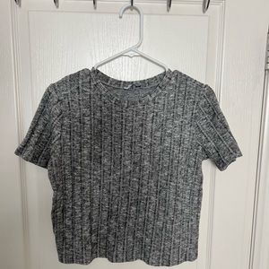 Wool imitating (crop) top